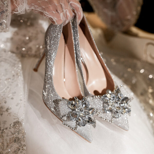 Bergazi Women's Fashion Crystal Bridesmaid High Heels