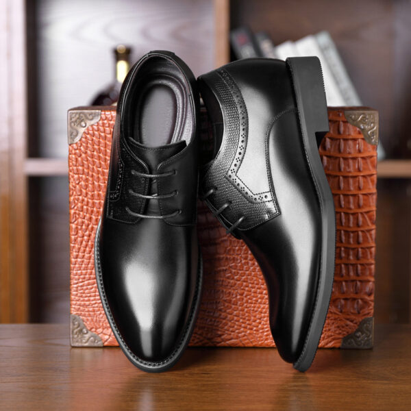 Bergazi Business Formal Wear Leather Shoes Men's Pointed Casual Shoes