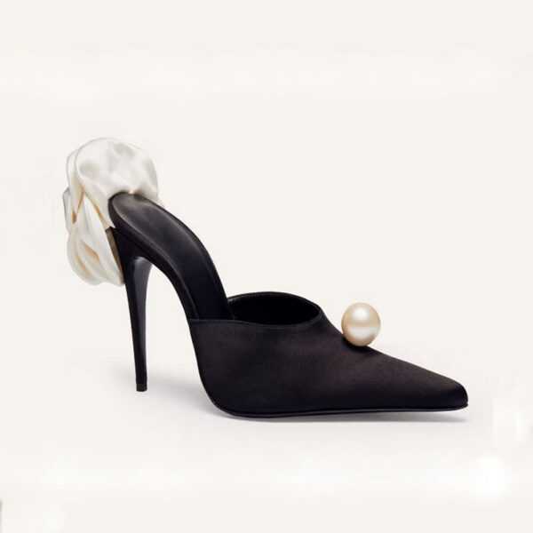 Bergazi Women's Pointed Pearl High Heels