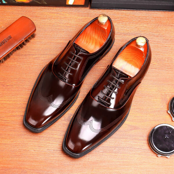 Bergazi Men's Business Formal Casual British Leather Shoes