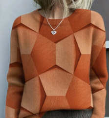 3D Digital Print Flannel Christmas Women's Round Neck Sweatshirt Autumn Winter - CZYL32, L