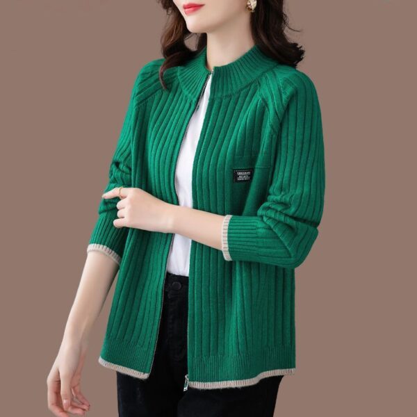 New Outerwear Loose And Stylish Long Sleeves Outer Match Knitted Cardigan Women's Sweater Coat