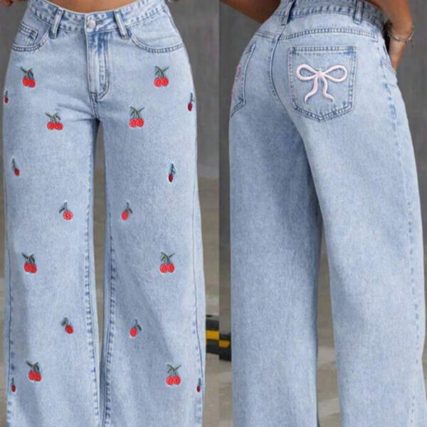 Loose Slimming Sense Of Design Wide Leg Mop Pants